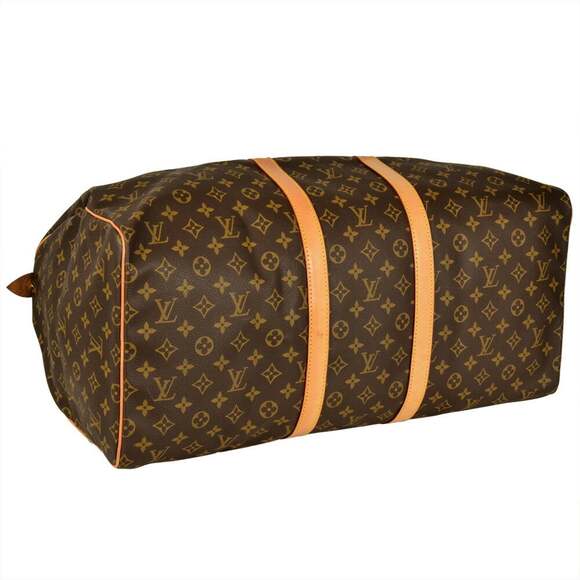 LOUIS VUITTON Authentic Brown Monogram Canvas Keepall 55 Boston Bag - Picture 5 of 11